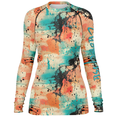 Chokefish™ Long Sleeve Rashguard Acid-Wash Woman's Shirt-002